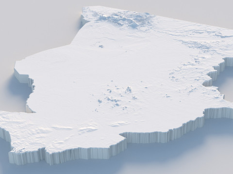 Chad Tchad Terrain Map 3D 모델