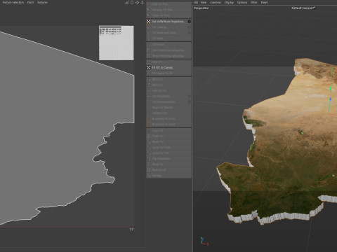 Chad Tchad Terrain Map 3D 모델