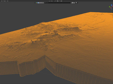 Mappa del terreno del Ciad Tchad Modello 3D