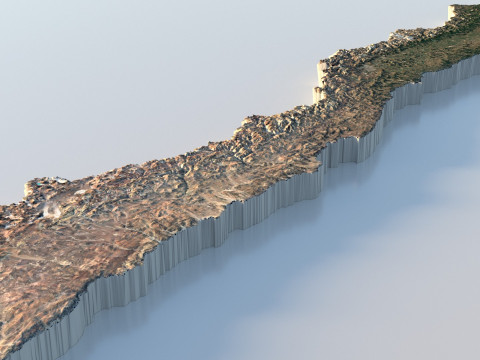 Chile Terrain Map 3D Model