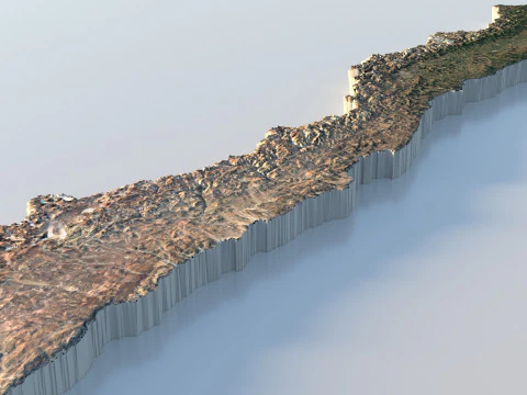 Chile Terrain Map 3D Model