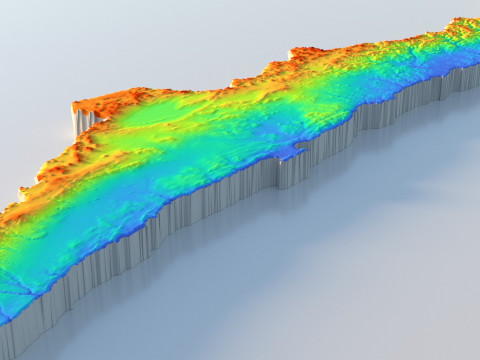 Chile Terrain Map 3D Model