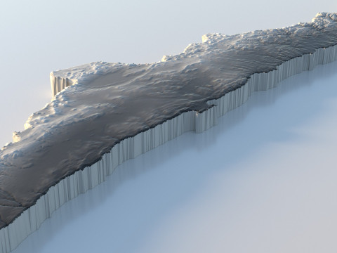 Chile Terrain Map 3D Model