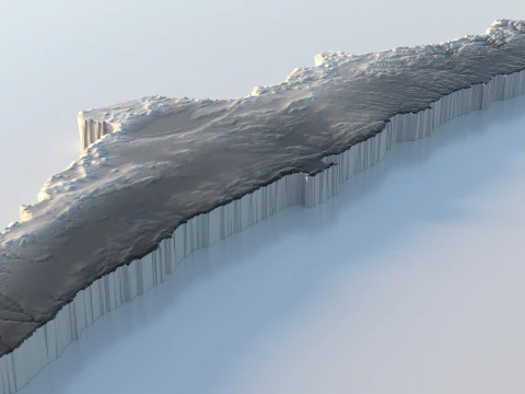 Chile Terrain Map 3D Model