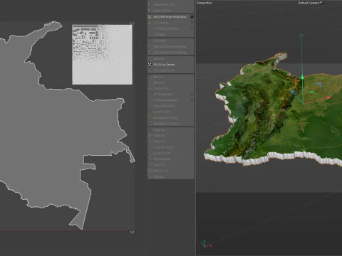 Colombia Terrain Map 3D Model