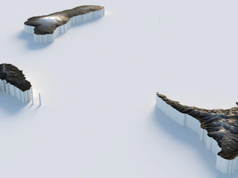 Comoros Komori Comores Terrain Map 3D Model