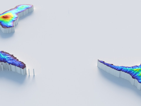 Comoros Komori Comores Terrain Map Model 3D