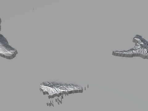 Comoros Komori Comores Terrain Map 3D Model