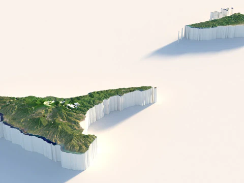 Comoros Komori Comores Terrain Map 3D Model