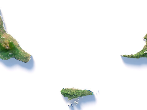 Comoros Komori Comores Terrain Map Model 3D