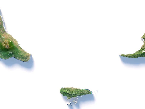 Comoros Komori Comores Terrain Map 3D Model