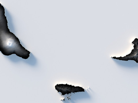 Comoros Komori Comores Terrain Map Model 3D