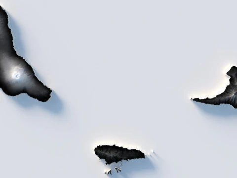 Comoros Komori Comores Terrain Map 3D Model