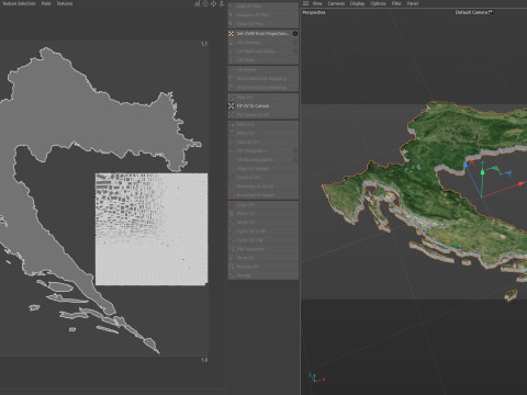 Croatia Hrvatska Terrain Map Model 3D
