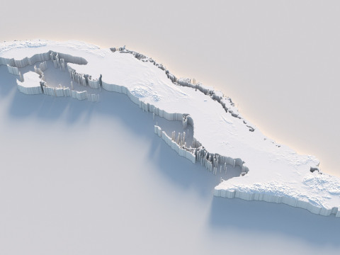 Cuba Terrain Map 3D Модель