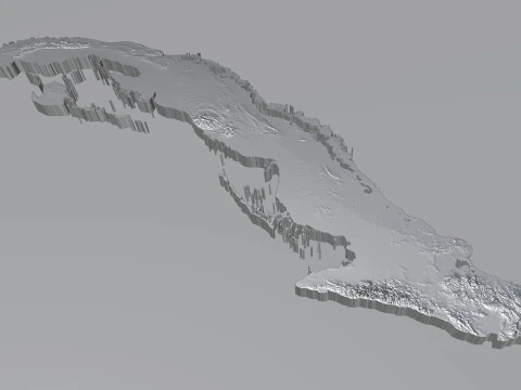 Mappa del terreno di Cuba Modello 3D