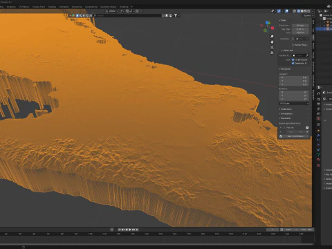 Mappa del terreno di Cuba Modello 3D