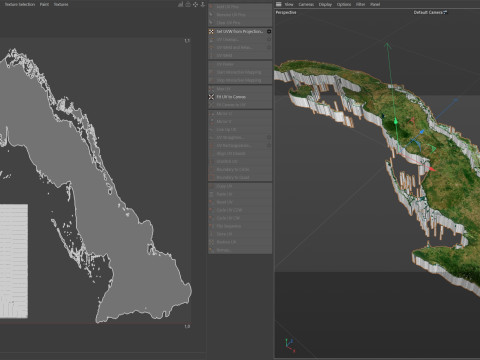 Cuba Terrain Map 3D Модель