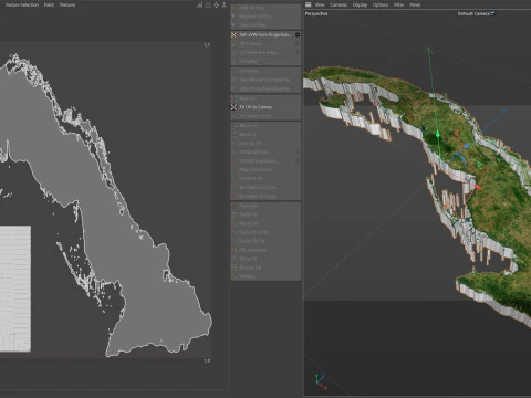 Mappa del terreno di Cuba Modello 3D