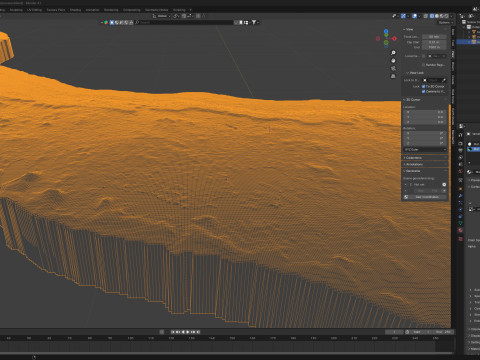 Curacao Korsou Terrain Map 3D Model