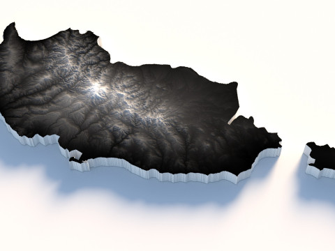 Cyprus Terrain Map 3D मॉडल
