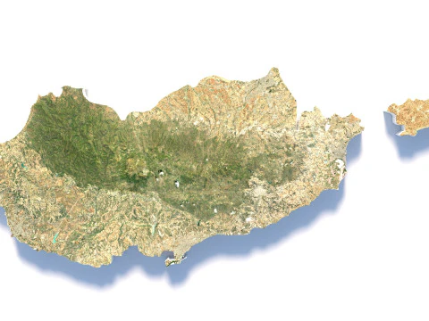 Cyprus Terrain Map 3D Model