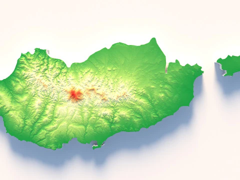 Cyprus Terrain Map 3D Model