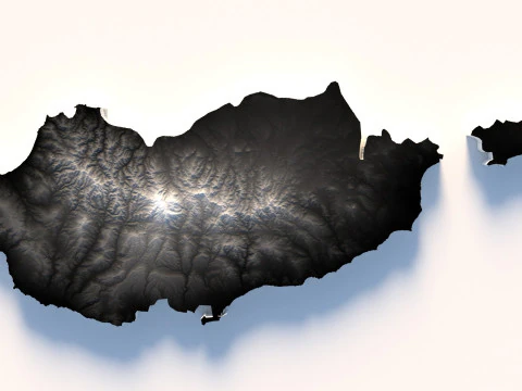 Cyprus Terrain Map 3D Model