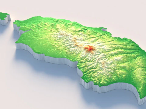 Cyprus Terrain Map 3D Model