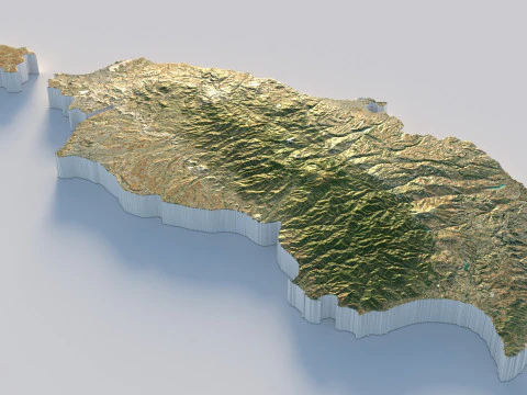 Cyprus Terrain Map 3D Model
