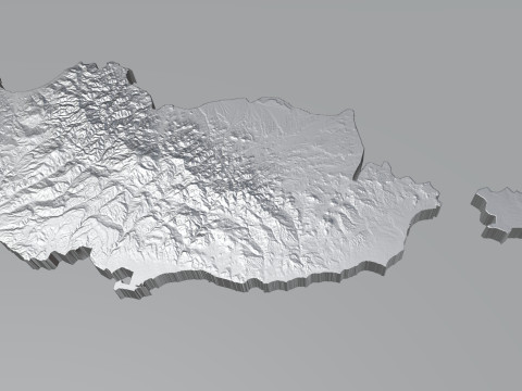 Cyprus Terrain Map 3D मॉडल
