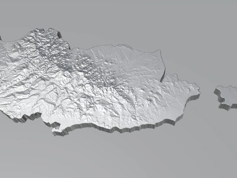 Cyprus Terrain Map 3D Model
