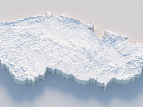 Czechia Ceska Republic Cesko Terrain Map 3D Model