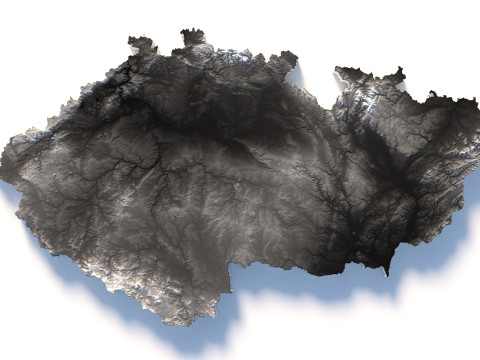 Czechia Ceska Republic Cesko Terrain Map 3D Model
