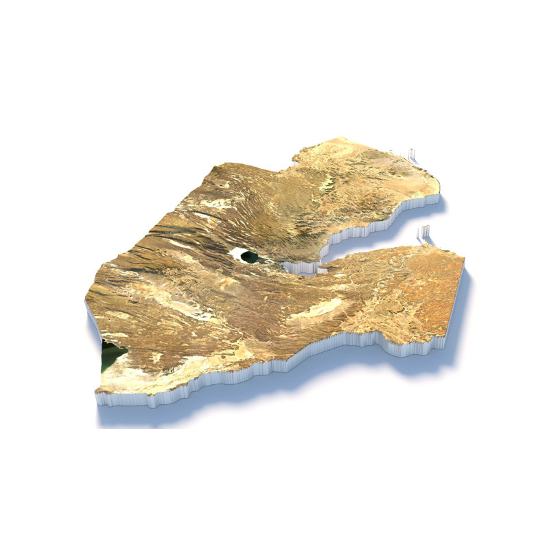 Djibouti Terrain Map Modello 3D .c4d .max .obj .3ds .fbx .stl .blend