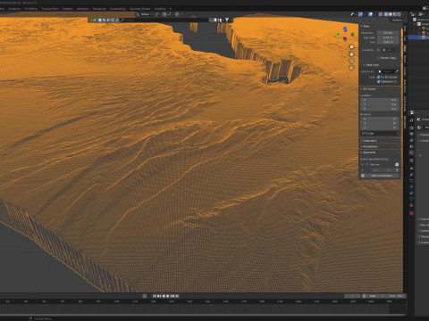 Djibouti Terrain Map Modello 3D