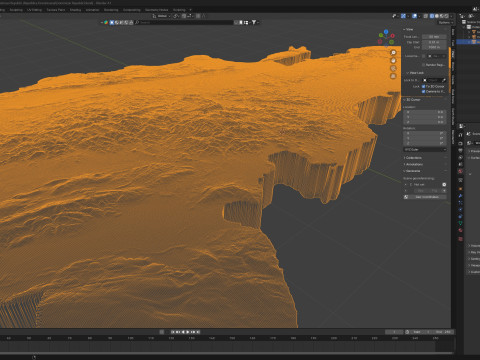 Dominican Republic Terrain Map 3D Model