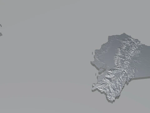 Mapa del terreno de Ecuador Modelo 3D