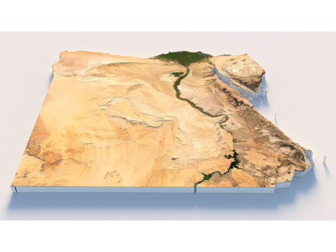Egypt Terrain Map 3D Model