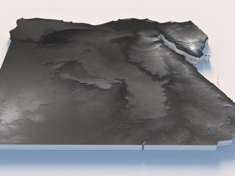 Egypt Terrain Map 3D Model