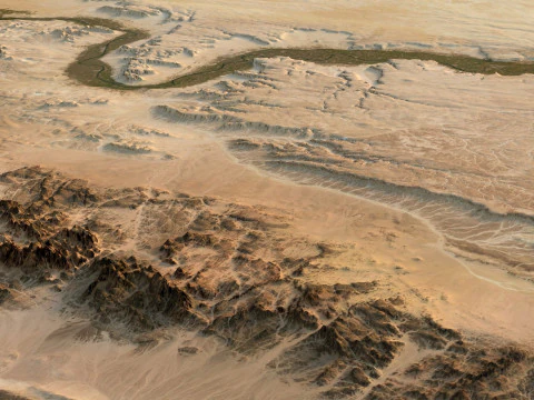 Egypt Terrain Map 3D Model