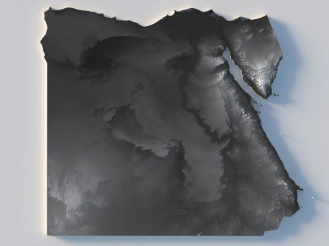 Egypt Terrain Map 3D Model