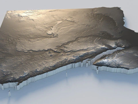 Egypt Terrain Map 3D Model
