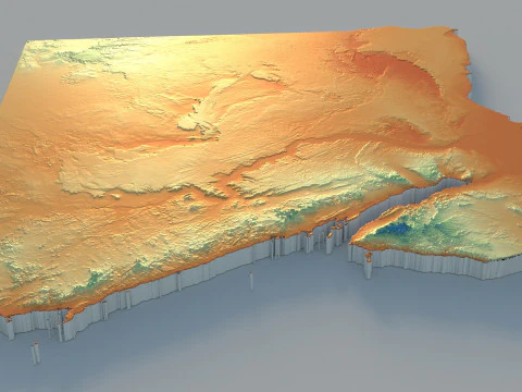 Egypt Terrain Map 3D Model