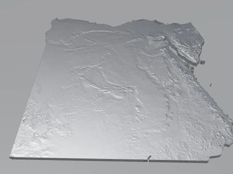 Egypt Terrain Map 3D Model