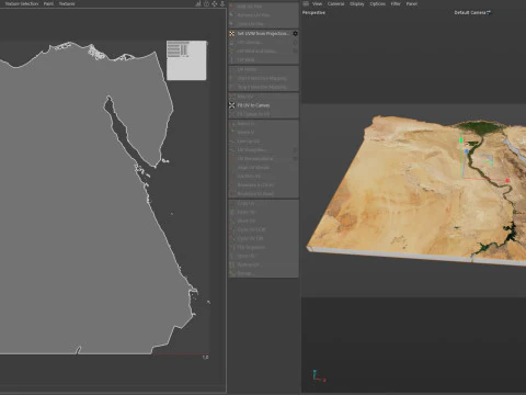 Egypt Terrain Map 3D Model