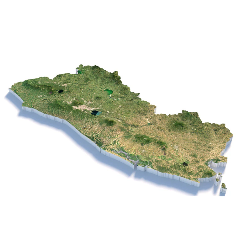 El Salvador Terrain Map 3D Model .c4d .max .obj .3ds .fbx .stl .blend