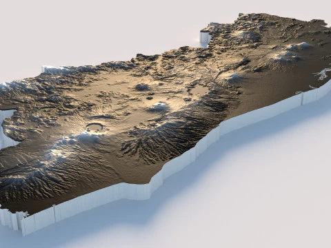 El Salvador Terrain Map 3D Model