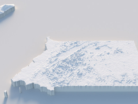 Equatorial Guinea Terrain Map 3D Model