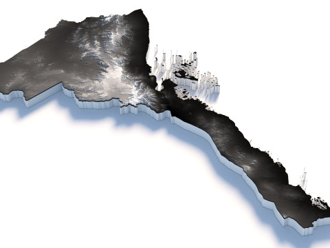 Eritrea Terrain Map 3D Model